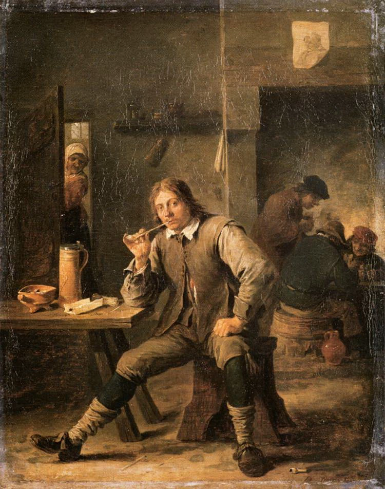 Il fumatore seduto al tavolo - Musée du Louvre, Paris